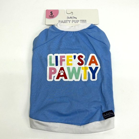 Packed Party Lot of 2 Dog Party T-Shirts Birthday Pup & Life's a Pawty Sz Large - Picture 2 of 6